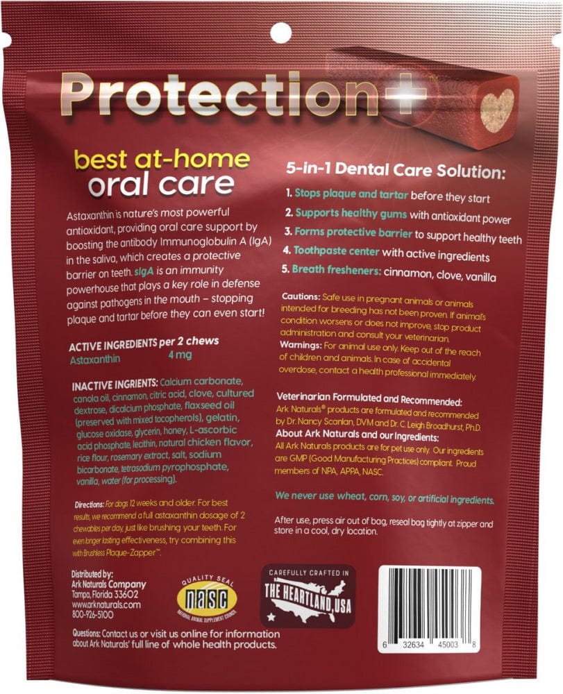 Ark Naturals Protection Brushless Toothpaste Dental Chews for Large Breed Dogs