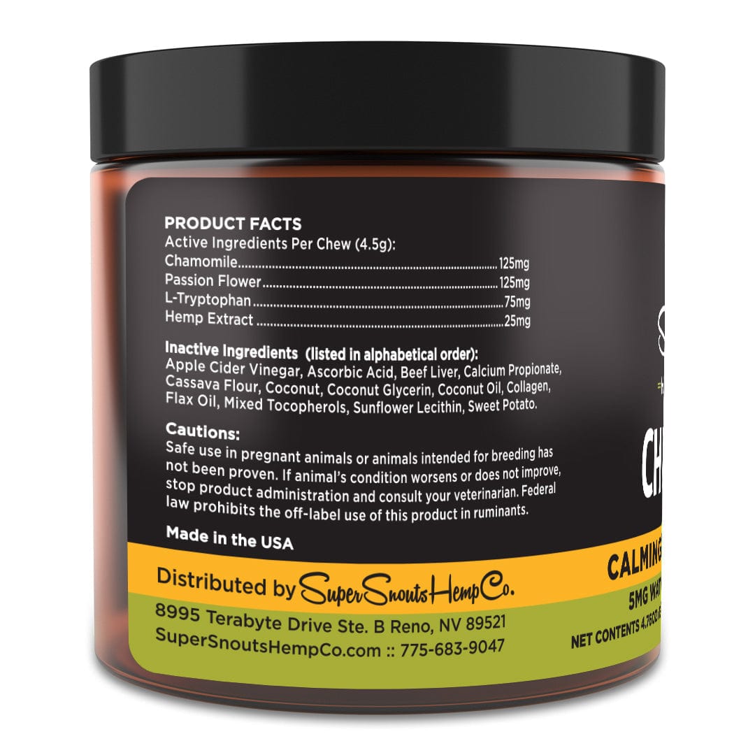 Super Snouts Grain Free CHILL + OUT Calming Hemp Chews