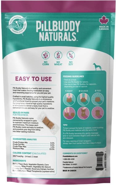 Complete Natural Nutrition Pill Buddy Naturals Grilled Duck Pill Hiding Treats for Dogs