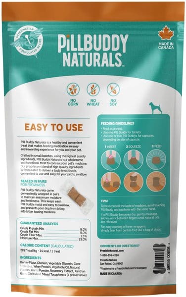 Complete Natural Nutrition Pill Buddy Naturals Roasted Chicken Pill Hiding Treats for Dogs