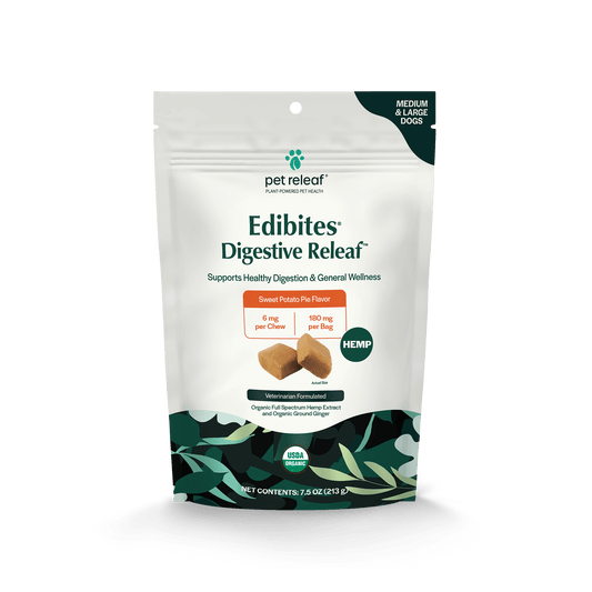 Pet Releaf Digestive Releaf Edibites Sweet Potato Pie Flavor for Medium & Large Dogs