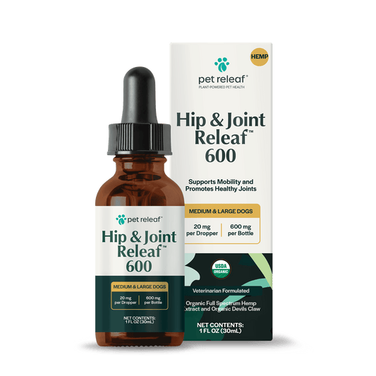Pet Releaf Hip & Joint Releaf 600mg Hemp Oil for Dogs
