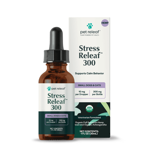 Pet Releaf Stress Releaf 300mg Hemp Oil for Dogs & Cats
