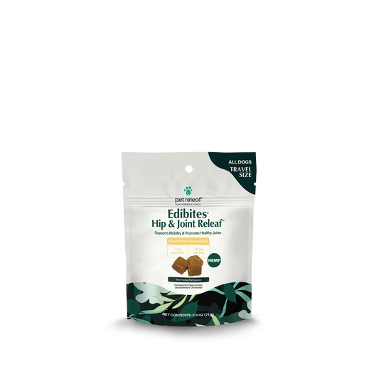 Pet Releaf Hip & Joint Releaf Travel Size Edibites Peanut Butter & Banana Flavor for Dogs